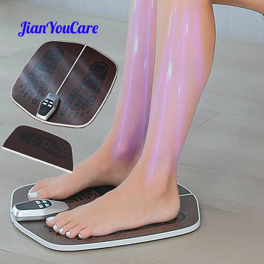 JianYouCare EMS Foot Massager Pad remote control Muscle Stimulation Improves Blood Circulation Acupoints massage usb charge home